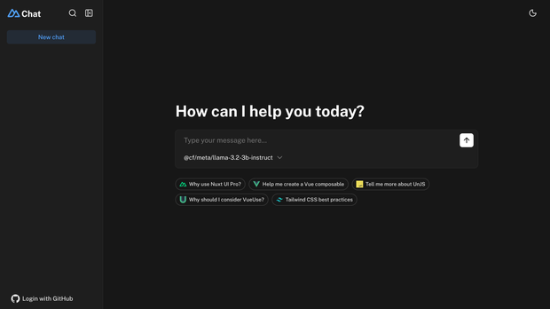 Template Chat screenshot
